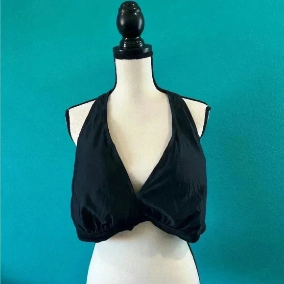 Time and tru black halter bikini top in size 2X - Picture 1 of 3